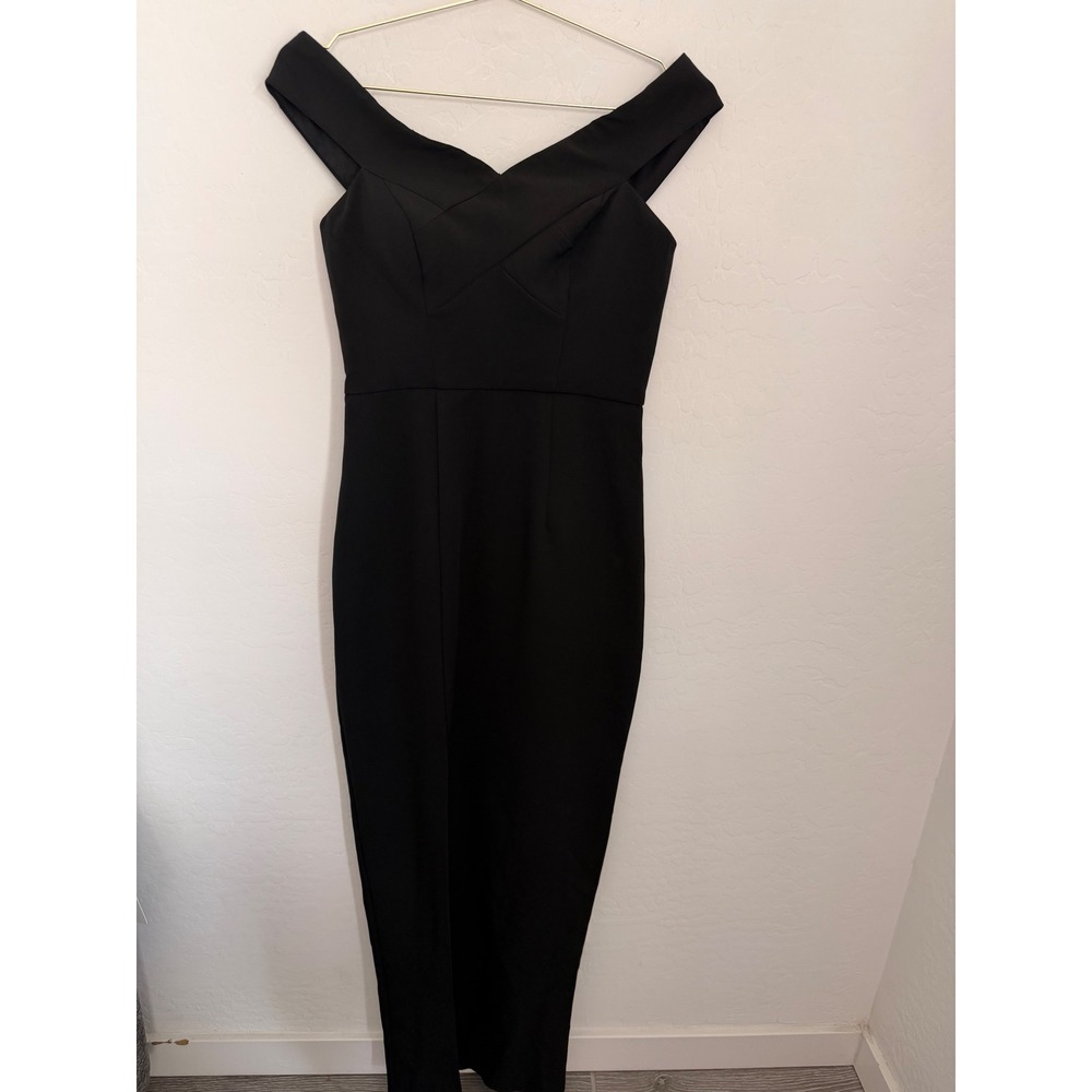 Bariano Australia Black Off The Shoulder Maxi Party Dress Sweetheart Sz M
